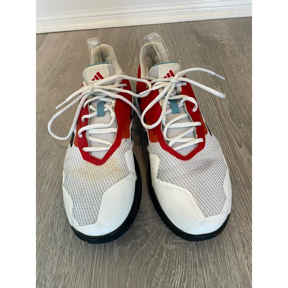 Adidas Men's CourtJam Control Sneaker white/red/black size 11.5 - Picture 3 of 15